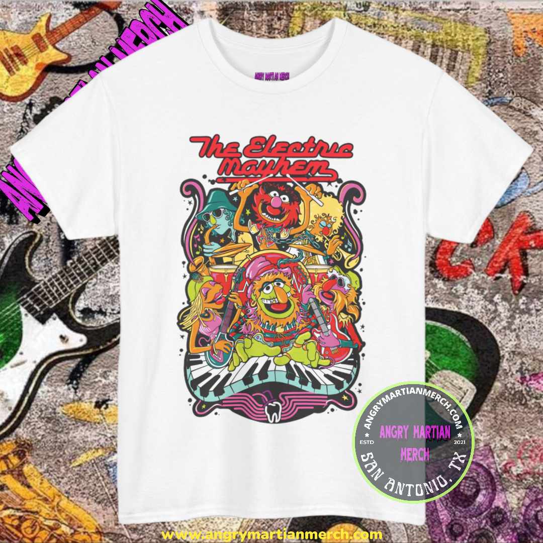 The Electric Mayhem Band The Muppets Retro 80's Cotton T Shirt