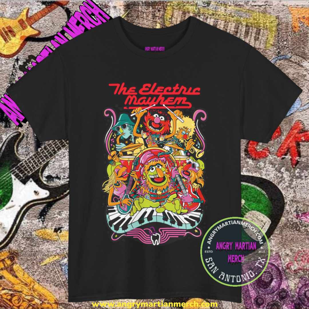The Electric Mayhem Band The Muppets Retro 80's Cotton T Shirt