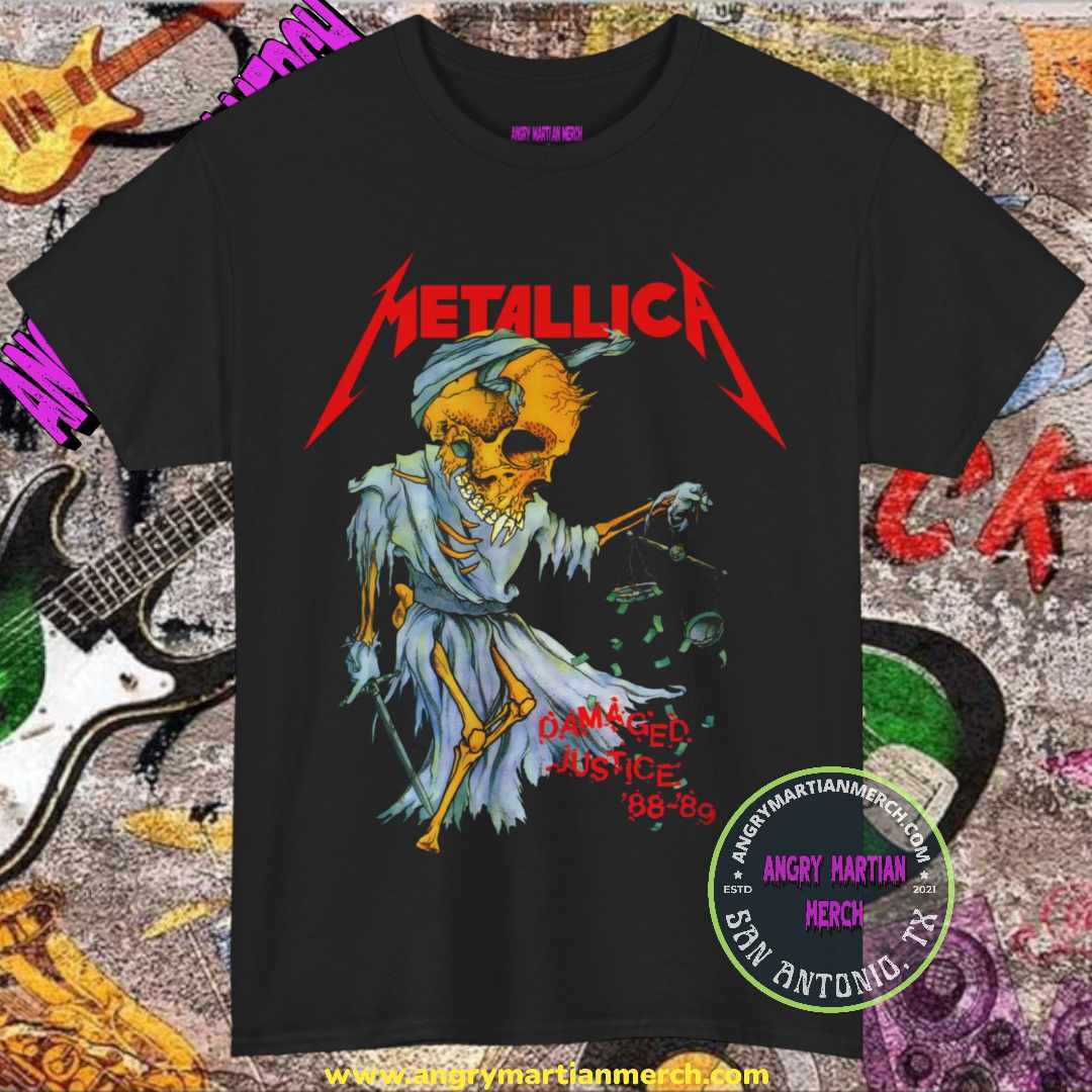 Metallica Damaged Justice 88-89 Cotton Tee