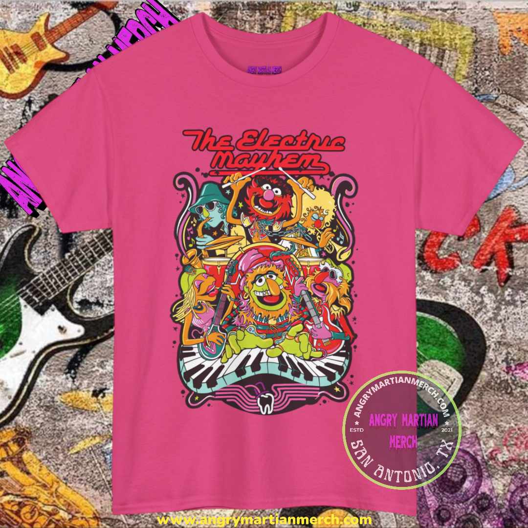 The Electric Mayhem Band The Muppets Retro 80's Cotton T Shirt