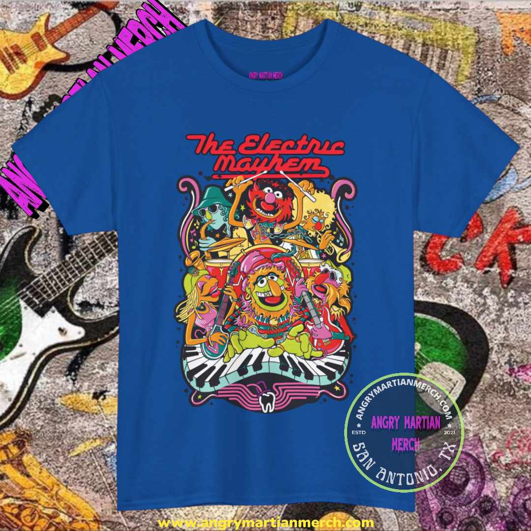 The Electric Mayhem Band The Muppets Retro 80's Cotton T Shirt