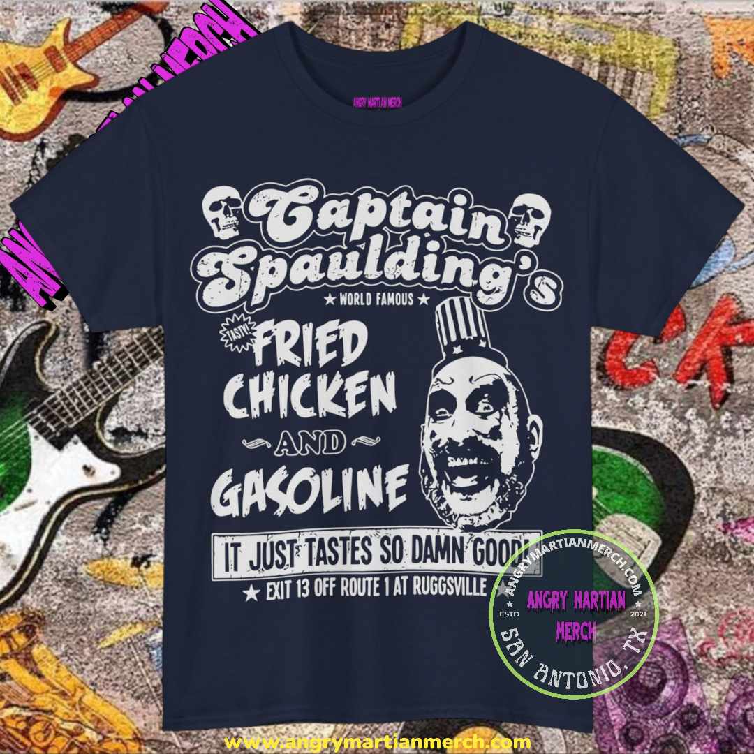 Fried Chicken & Gasoline Captain Spaulding House of 1000 Corpses Horror Movie T-Shirt