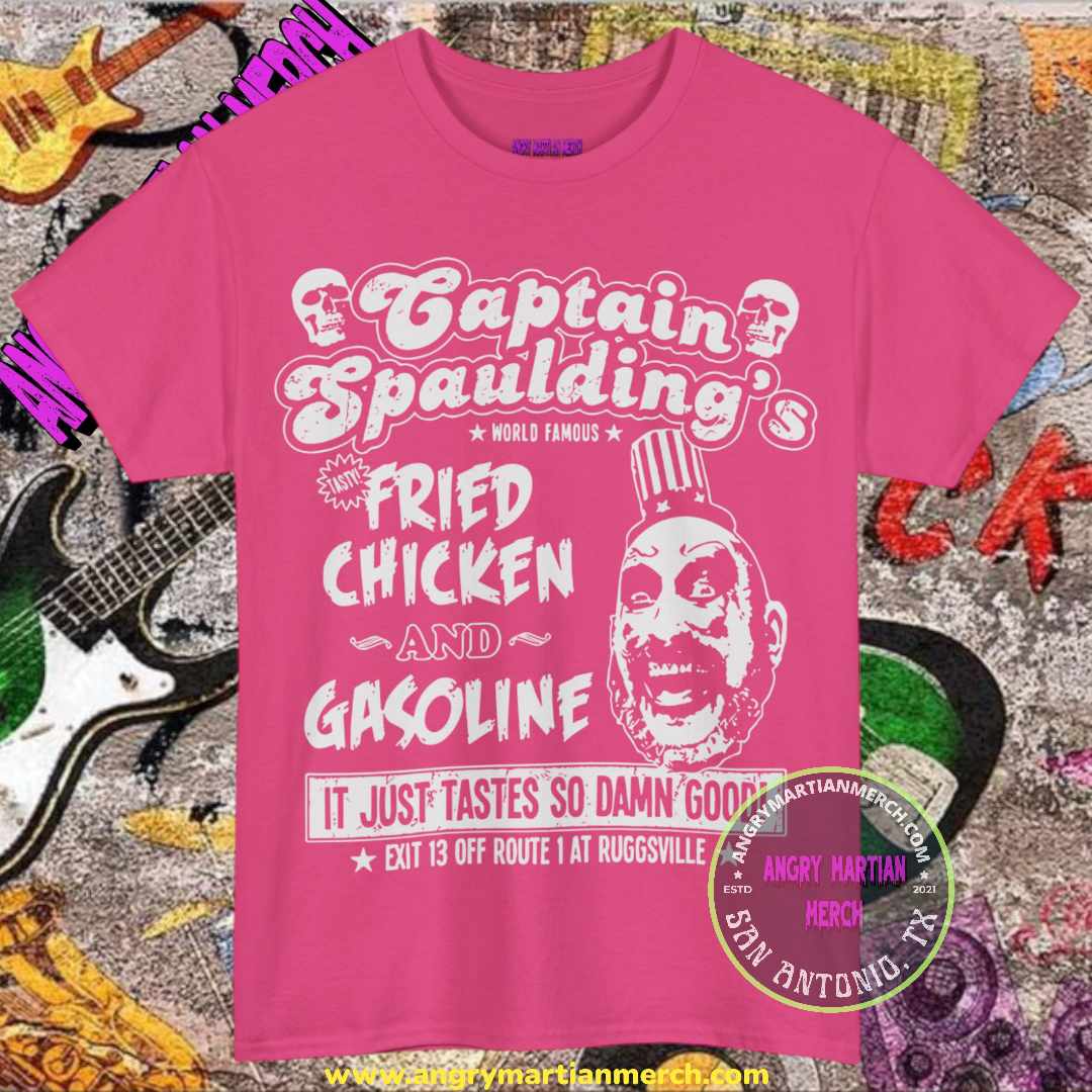 Fried Chicken & Gasoline Captain Spaulding House of 1000 Corpses Horror Movie T-Shirt
