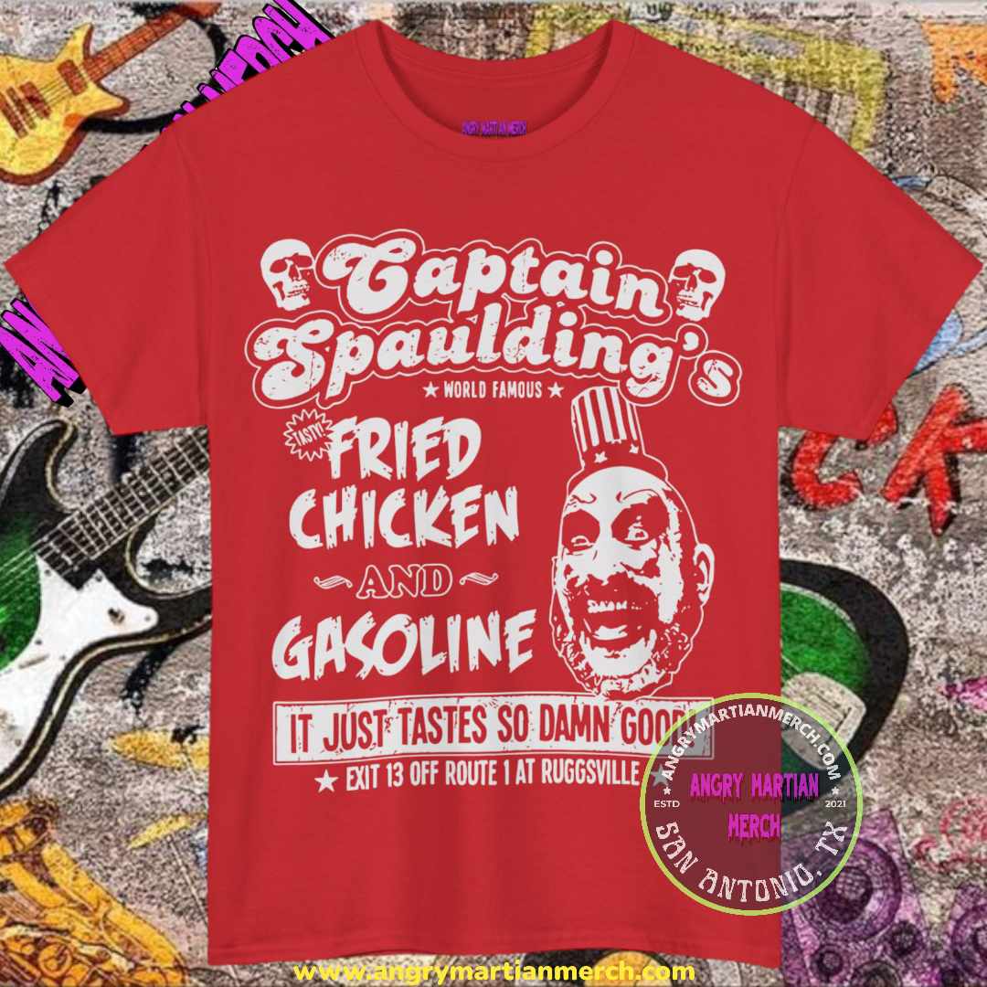 Fried Chicken & Gasoline Captain Spaulding House of 1000 Corpses Horror Movie T-Shirt