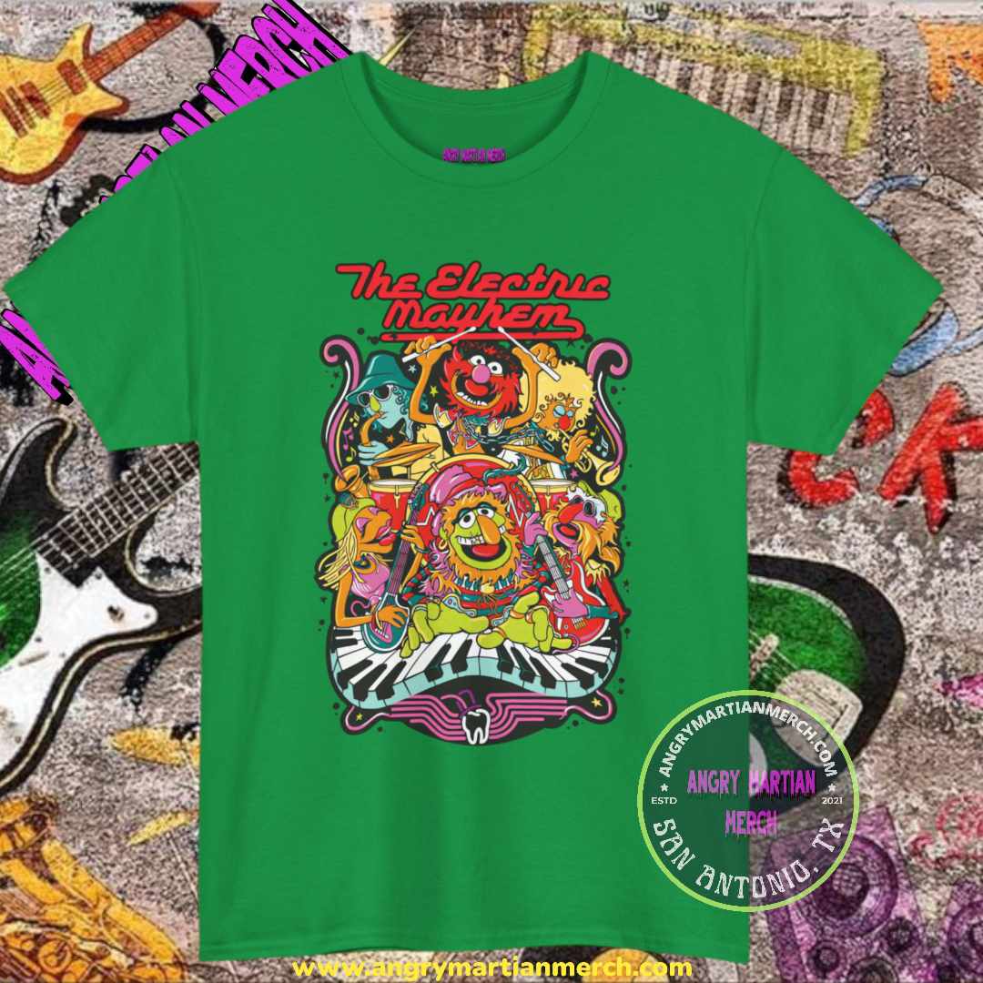 The Electric Mayhem Band The Muppets Retro 80's Cotton T Shirt