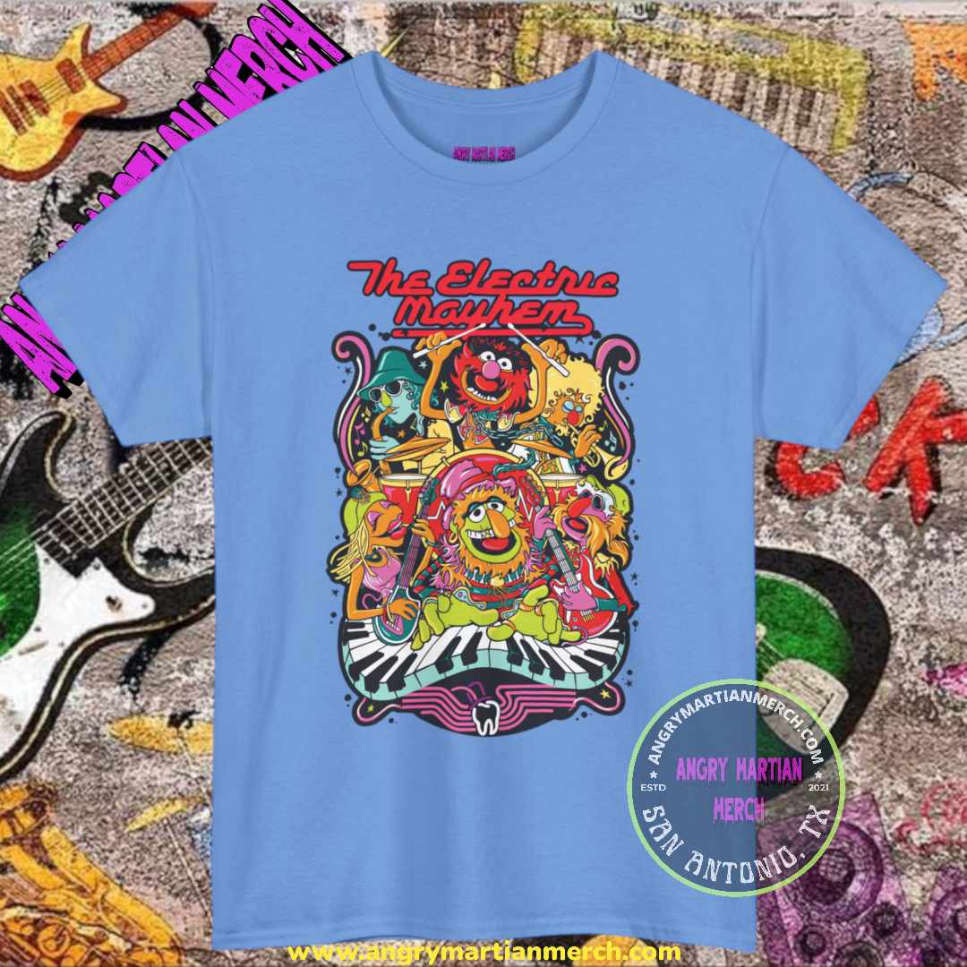 The Electric Mayhem Band The Muppets Retro 80's Cotton T Shirt