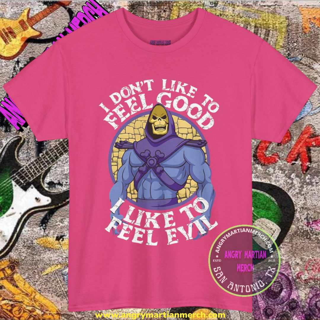 Skeletor I Like To Feel Evil 80's Retro Cartoon T-Shirt
