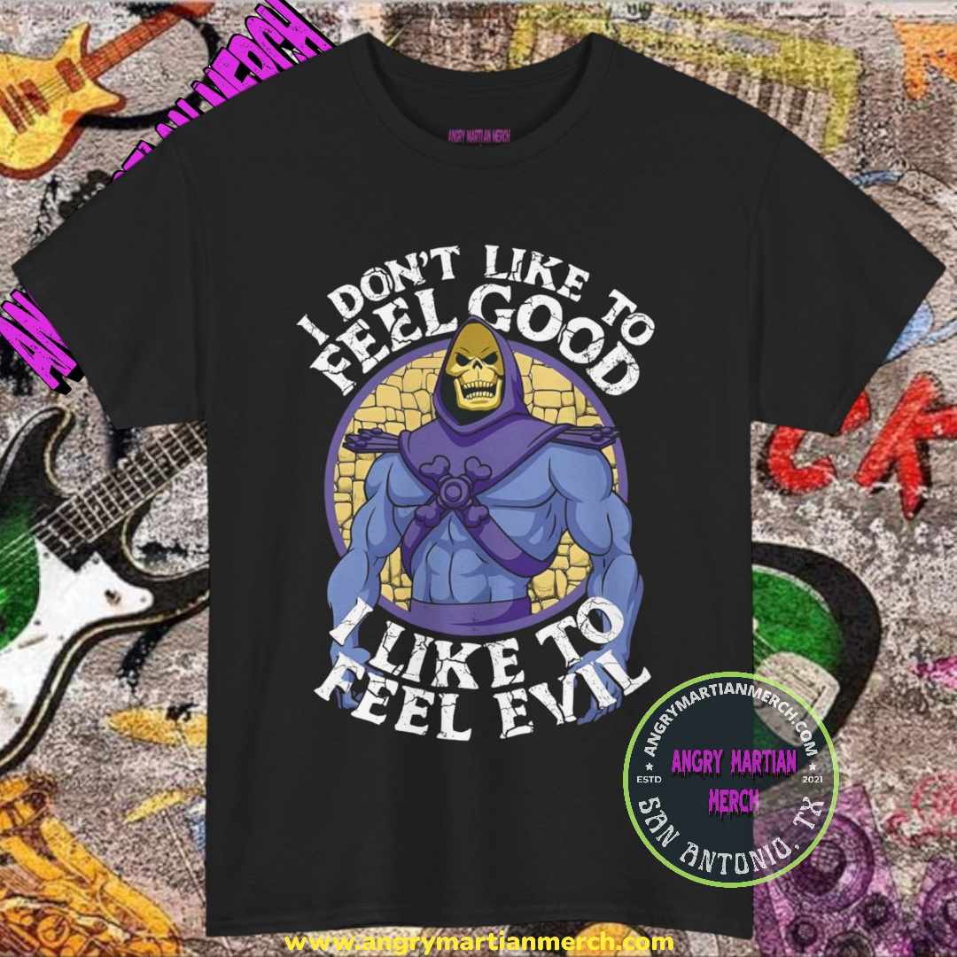 Skeletor I Like To Feel Evil 80's Retro Cartoon T-Shirt