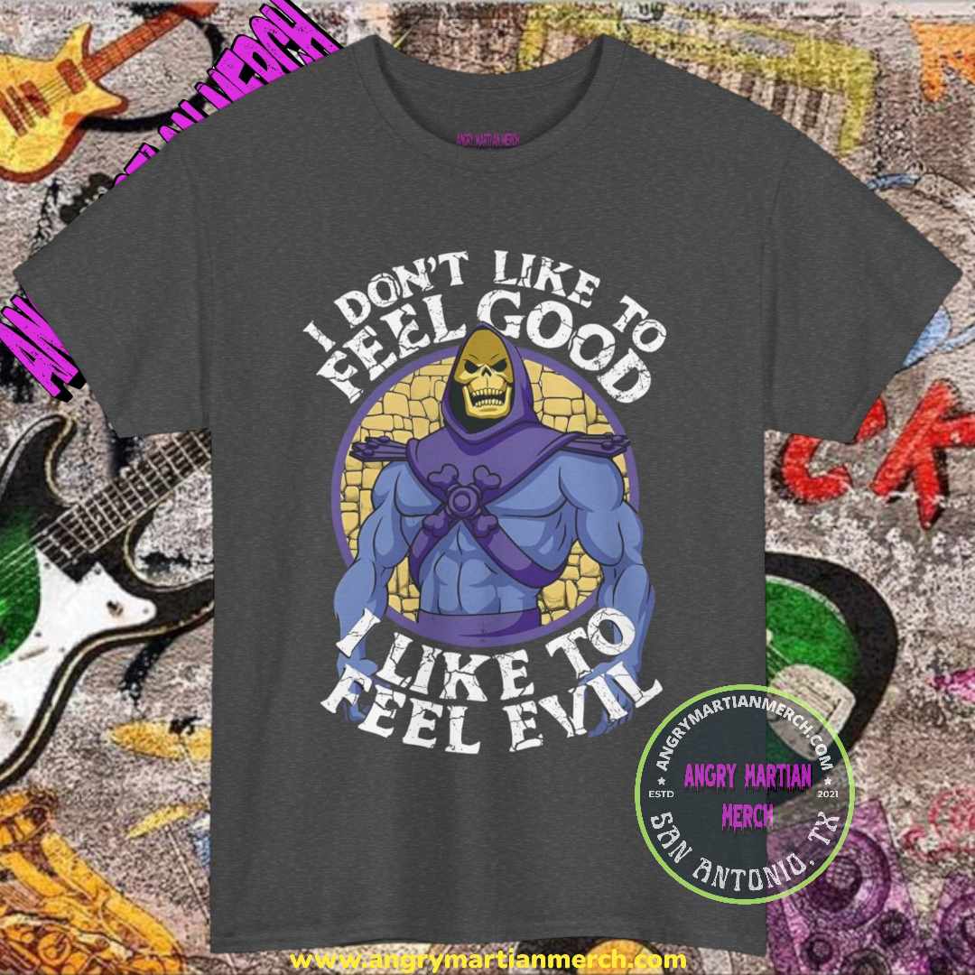 Skeletor I Like To Feel Evil 80's Retro Cartoon T-Shirt