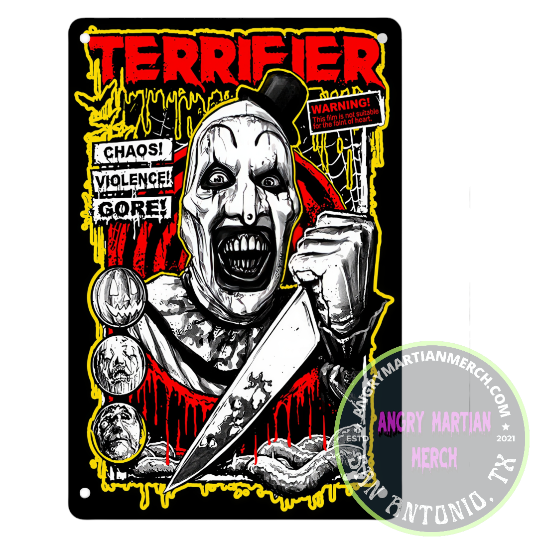 Art The Clown (Terrifier) 8x12 Tin Sign