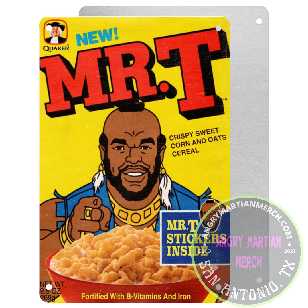 Mr. T 80's Breakfast Cereal Box Front 8x12 Tin Sign