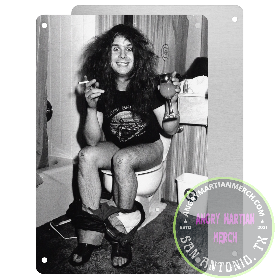 Ozzy Osbourne (bathroom) 8x12 Tin Sign