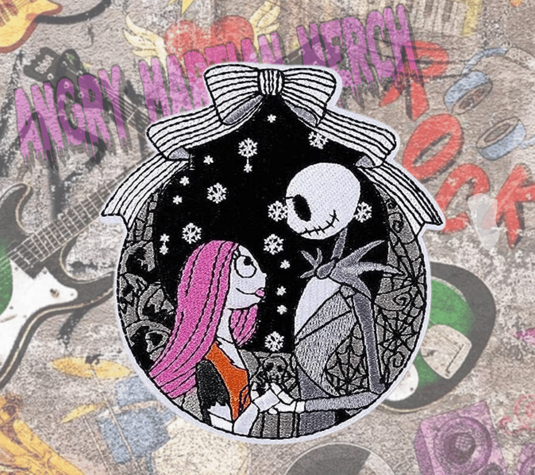 Jack & Sally (Snowflakes) Patch