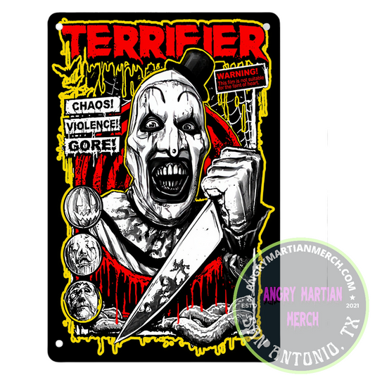 Art The Clown (Terrifier) 8x12 Tin Sign