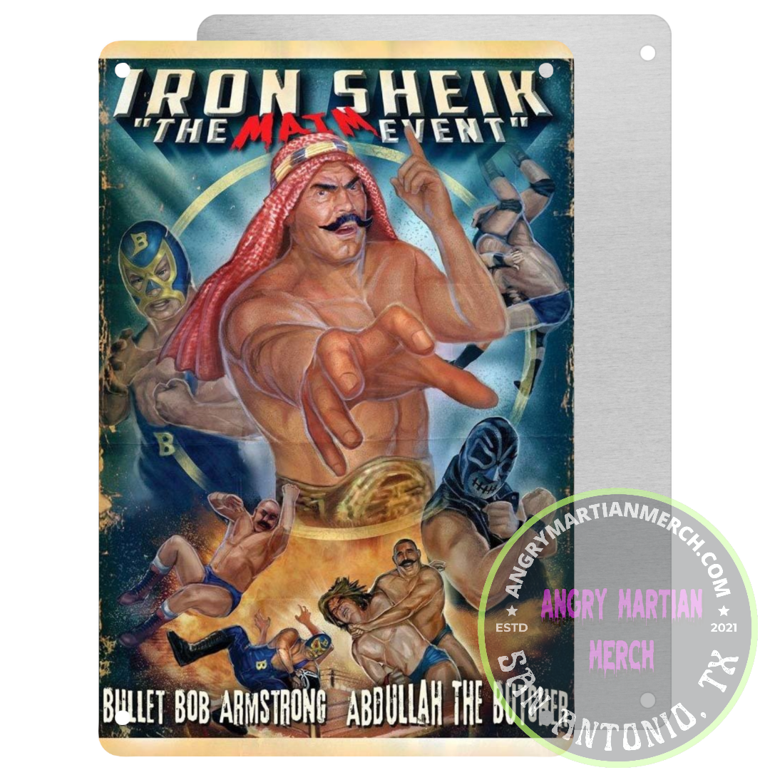 Iron Sheik (WWF) 8x12 Metal Tin Sign