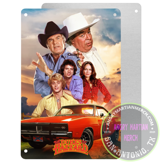 The Dukes of Hazzard Cast 8x12  Metal Tin Sign