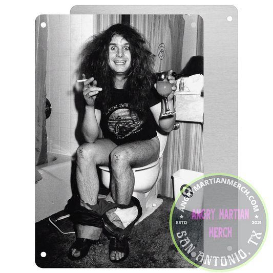 Ozzy Osbourne (bathroom) 8x12 Tin Sign